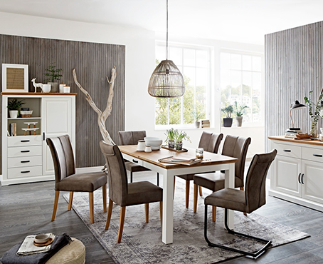 Tisch und Kastenmöbel Malmö mit Stuhl 3701- und 3001-